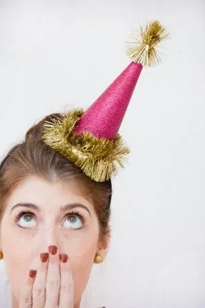 DIY Glitter Party Hats