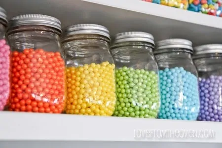 Candy In Glass Jars