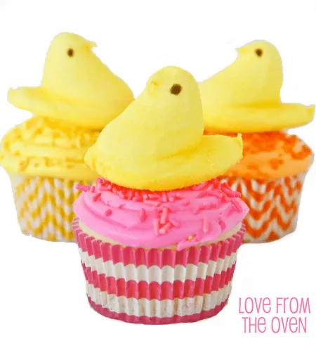 PEEPS Chick Cupcakes