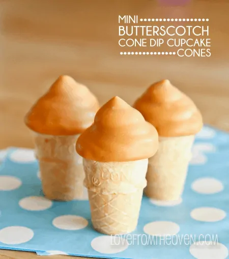 Butterscotch Cupcake Cones