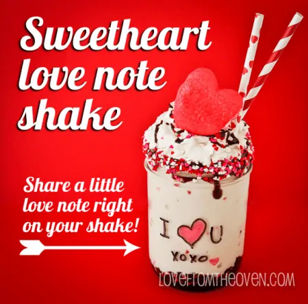 Love Note Shake. Write right on your mason jar!