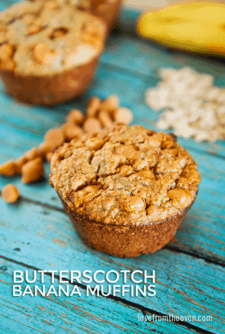 Butterscotch Banana Muffins