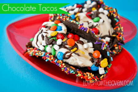 Easy to make chocolate tacos