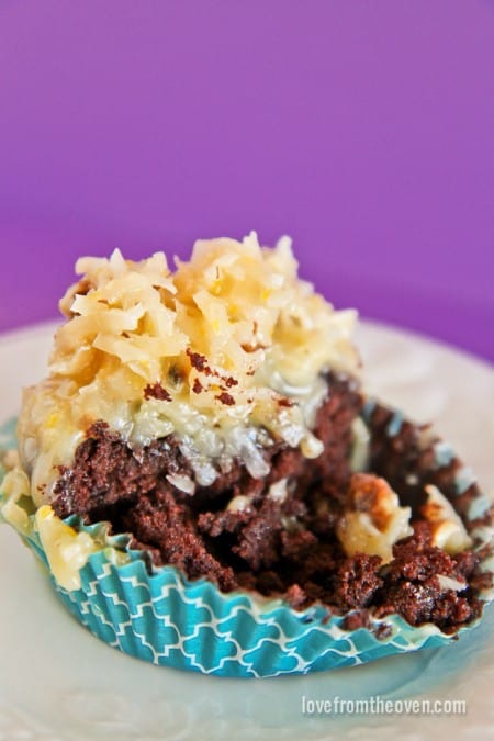 German Chocolate Cupcakes