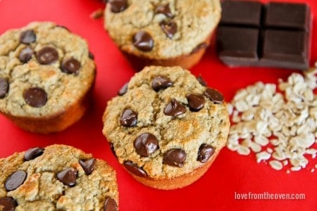 Chocolate Chip Oatmeal Cookie Muffins