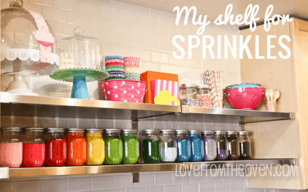 Storing Sprinkles in Mason Jars