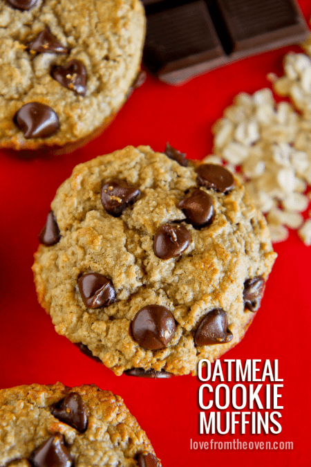 Oatmeal Chocolate Chip Cookie Muffins