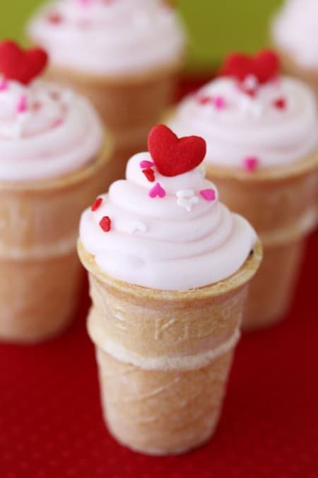 Valentine Cupcake Cones
