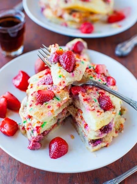 Strawberry Sprinkle Pancakes