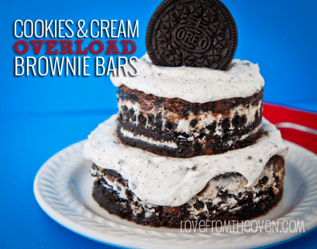 Cookies And Cream Overload Oreo Brownie Bars