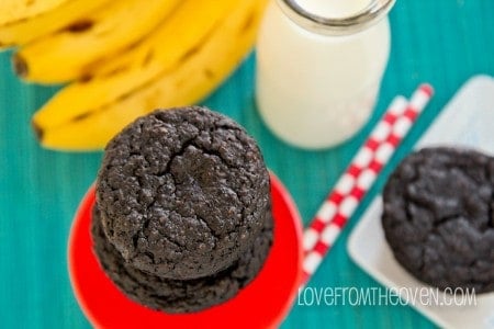 Chocolate Banana Oatmeal Muffins