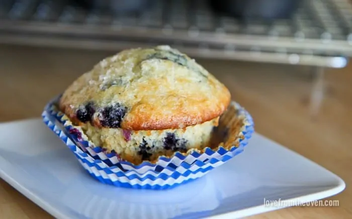 Lemon Blueberry Muffins With White Chocolate Chips