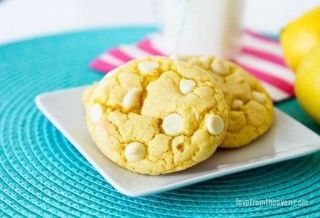 Lemon Cookies With White Chocolate Chips