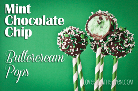 Mint Chocolate Chip Buttercream Pops