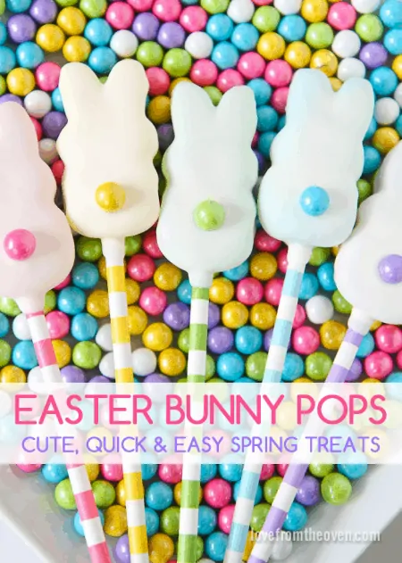 Cute, Quick And Easy Easter Bunny Pops by Love From The Oven