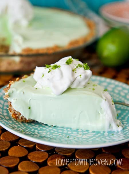 Margarita Pie With A Pretzel Crust.  One of the best desserts I've ever had, perfect for Cinco De Mayo.