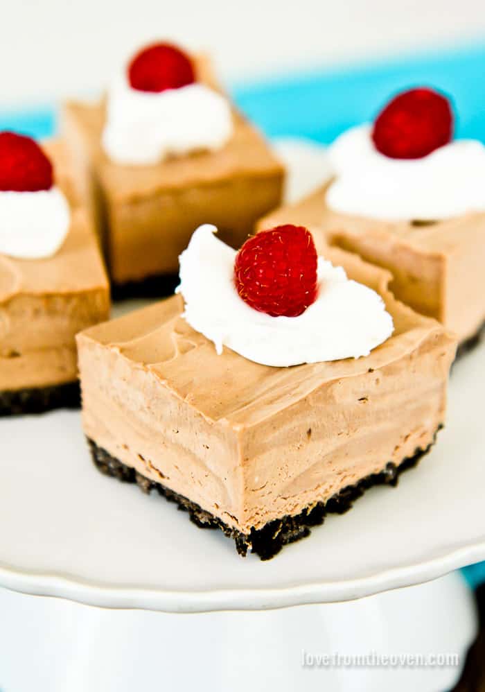 Frozen Chocolate Mousse Squares