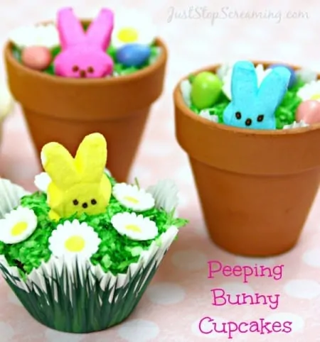 Peeping Bunny Cakes