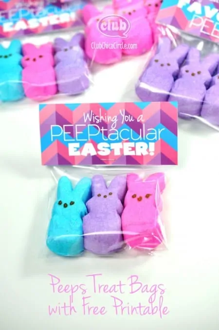 Free Printable Peeps Treat Bags