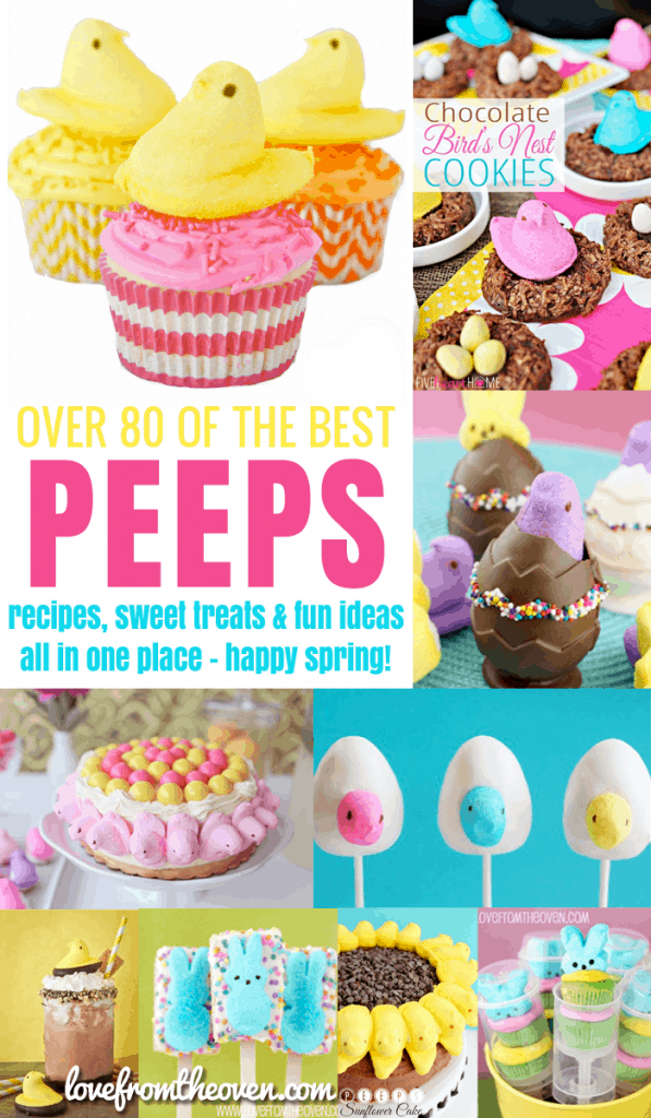 All of the best Peeps recipes and sweet treat ideas on the web, such an awesome collection of fun ideas.