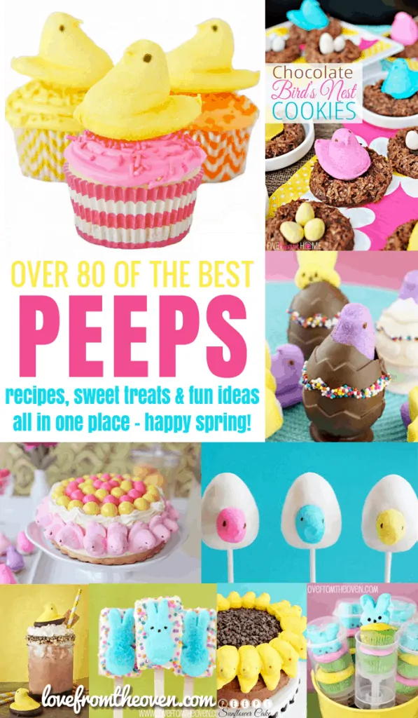 All of the best Peeps recipes and sweet treat ideas on the web, such an awesome collection of fun ideas.