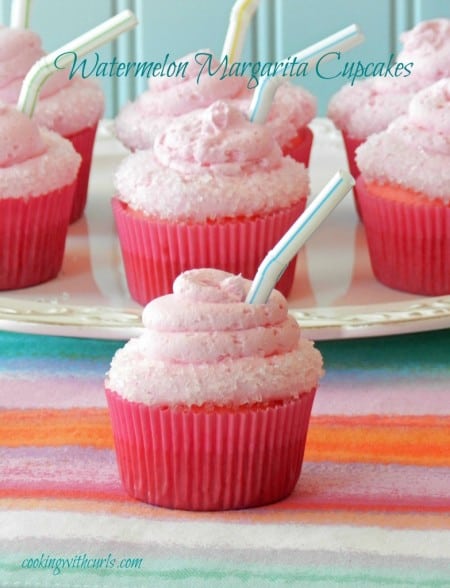 Watermelon Margarita Cupcakes