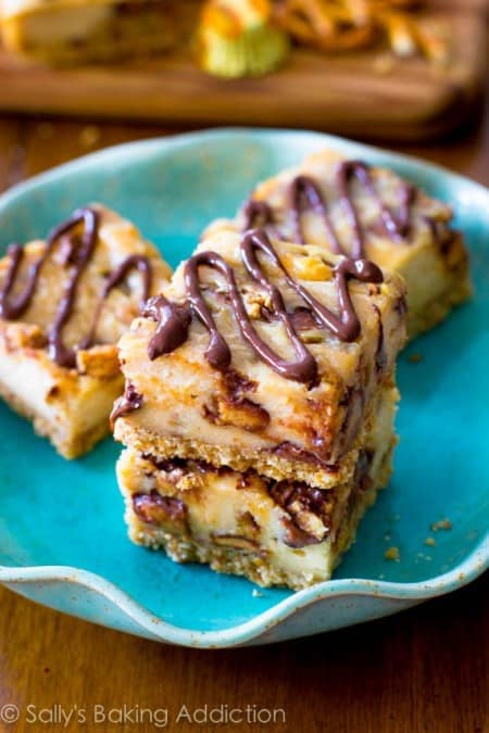 Peanut Butter Pretzel Cheesecake Bars