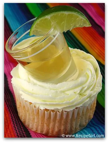Tequila Shot Margarita Cupcakes