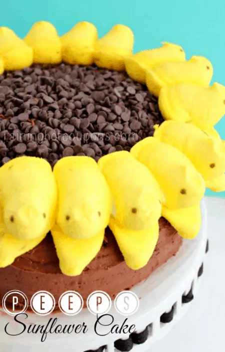 Peeps Sunflower Cake