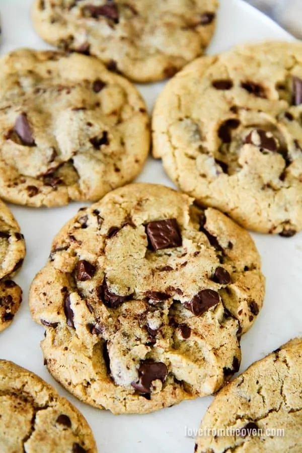 Brown Butter Bakery Style Chocolate Chip Cookies