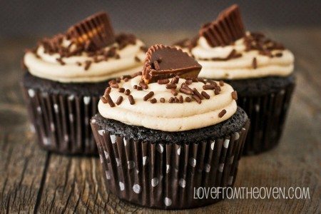 Peanut Butter Cup Brownie Cupcakes