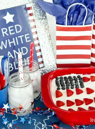 Red White And Blue Cake