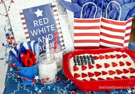 Red White And Blue Cake