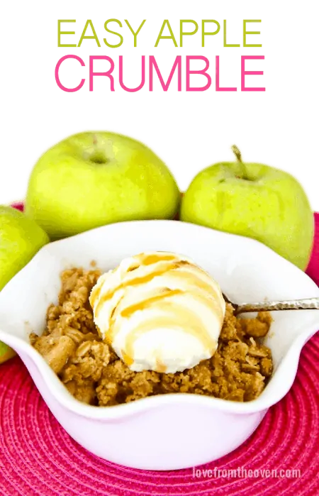 An incredibly easy and delicious apple crumble recipe. 