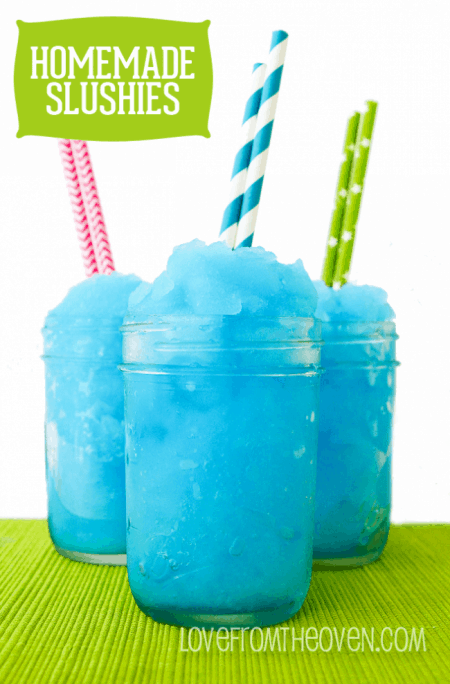 Easy Homemade Slushies. The kids love them and they are so simple and inexpensive to make!