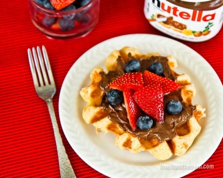 Liege Waffles With Nutella Spread Love From The Oven