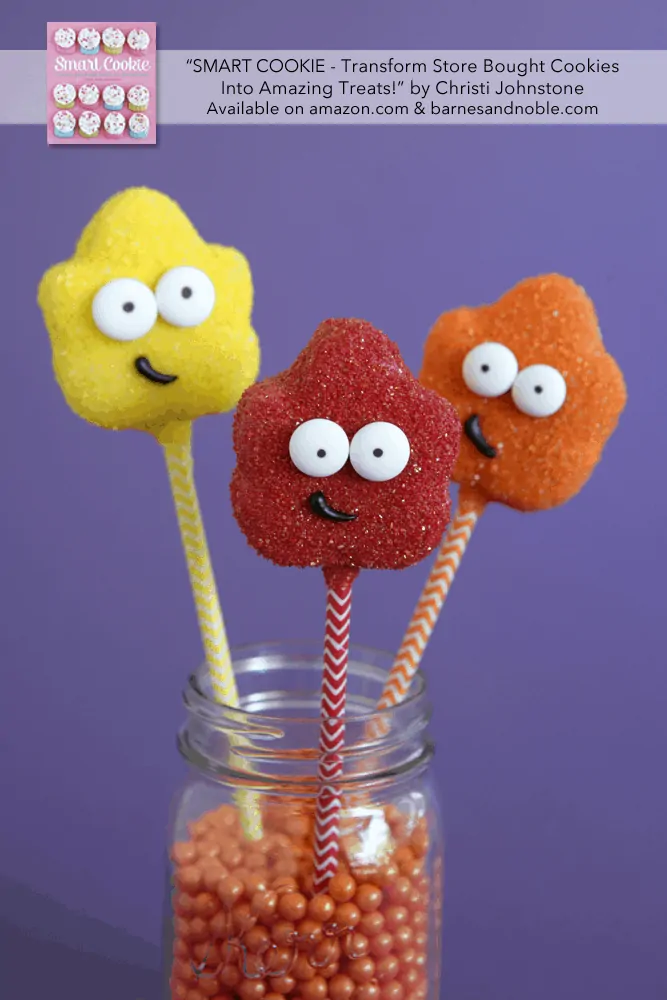 Falling Leaves Cookie Pops.  Adorable recipe from the new cookbook, SMART COOKIE. Can't wait to make these for fall! 