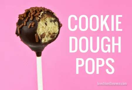 Dark Chocolate Cookie Dough Pops
