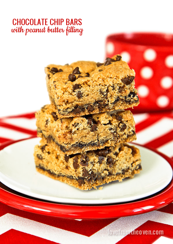 Peanut Butter Chocolate Chip Bar Cookies