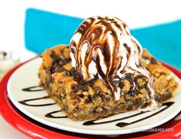 Chocolate Chip Bars With Peanut Butter And Chocolate Filling