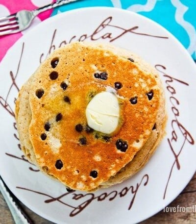 Chocolate Chip Oatmeal Pancakes