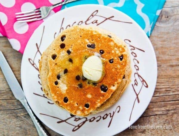 Chocolate Chip Oatmeal Pancakes