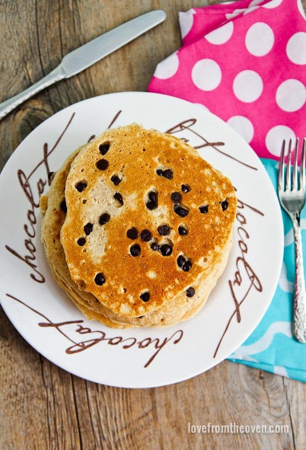 Chocolate Chip Oatmeal Pancakes