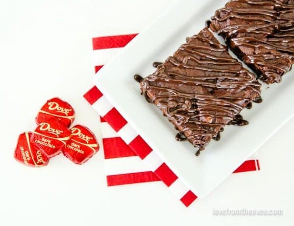 Dark Chocolate Drizzle Brownies