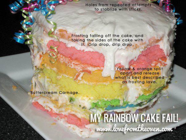 Rainbow Cake Fail