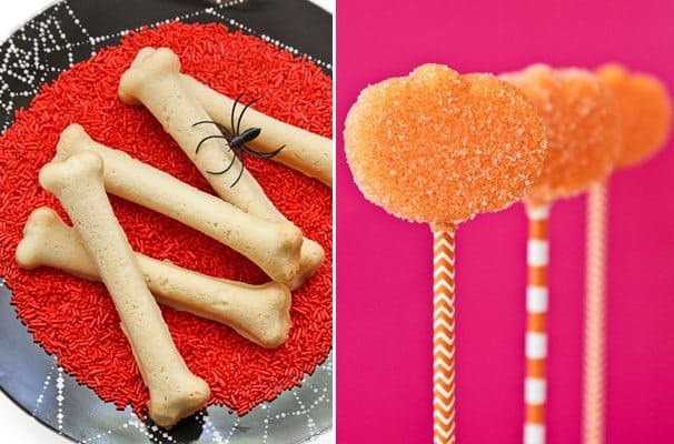 Bone Cookies And Marshmallow Pumpkin Pops