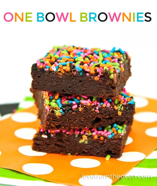 One Bowl Brownie Recipe