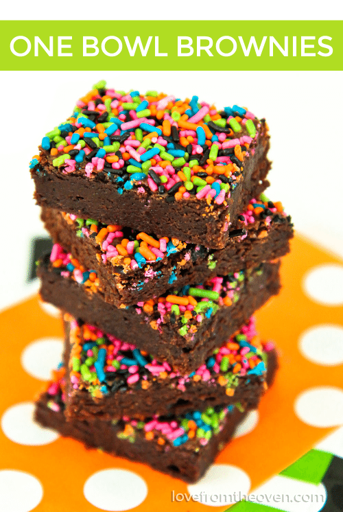 One Bowl Brownies