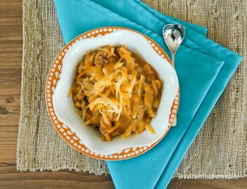 One Pan Meal Enchilada Chili Pasta