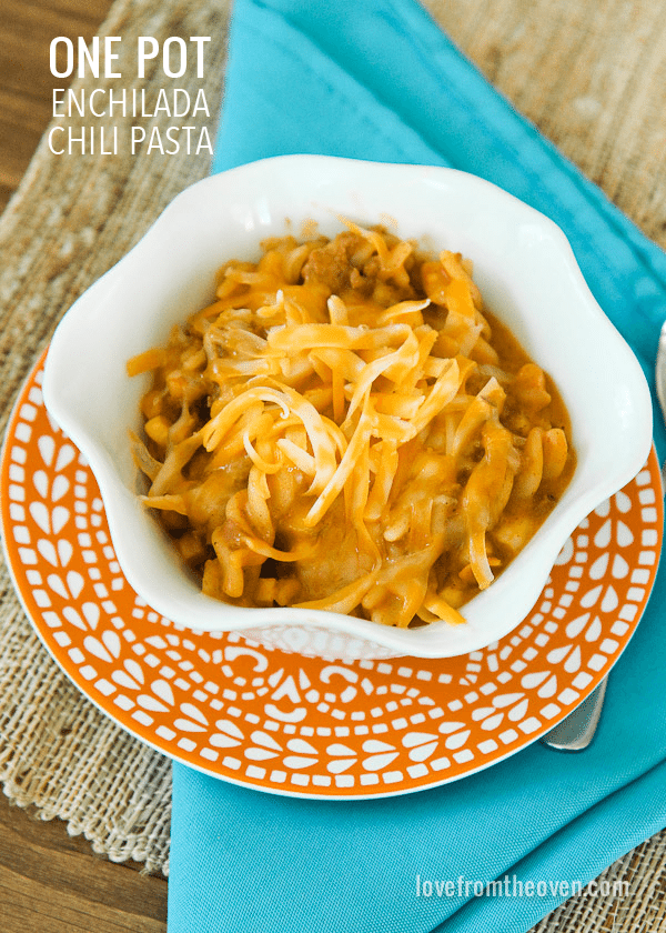 One Pot Enchilada Chili Pasta Recipe